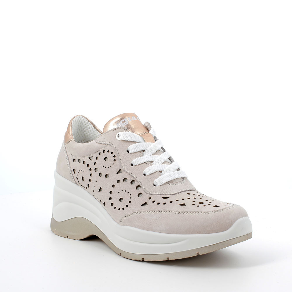 Leather wedge sneaker on sale