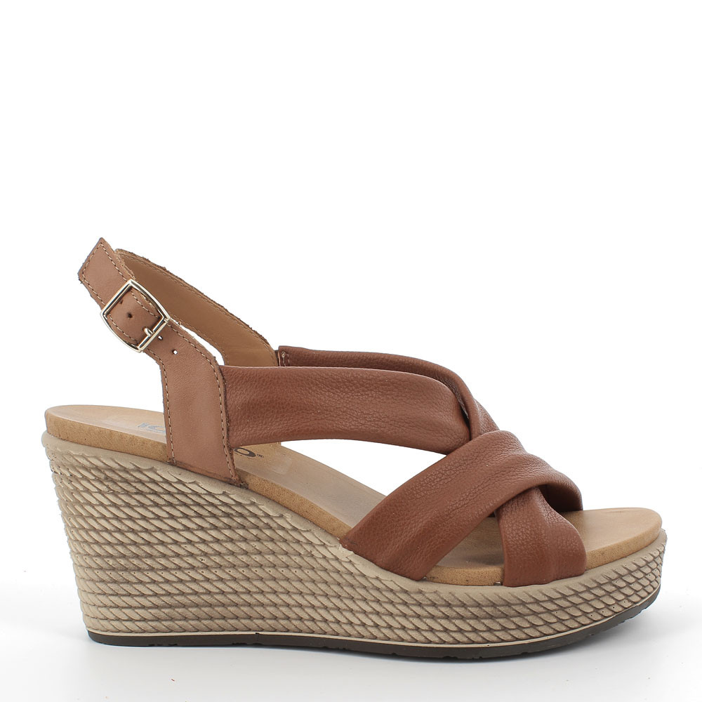 Cognac leather wedges hotsell