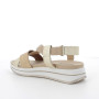 Beige-platinum woman's leather sandal Beige-platinum woman's leather sandal