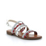 Sandale femme en cuir  blanc Sandale femme en cuir  blanc