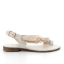 Cream woman's leather sandal Cream woman's leather sandal