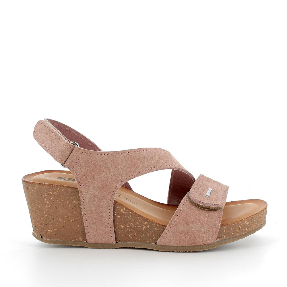 Sandali zeppa 2025 rosa antico