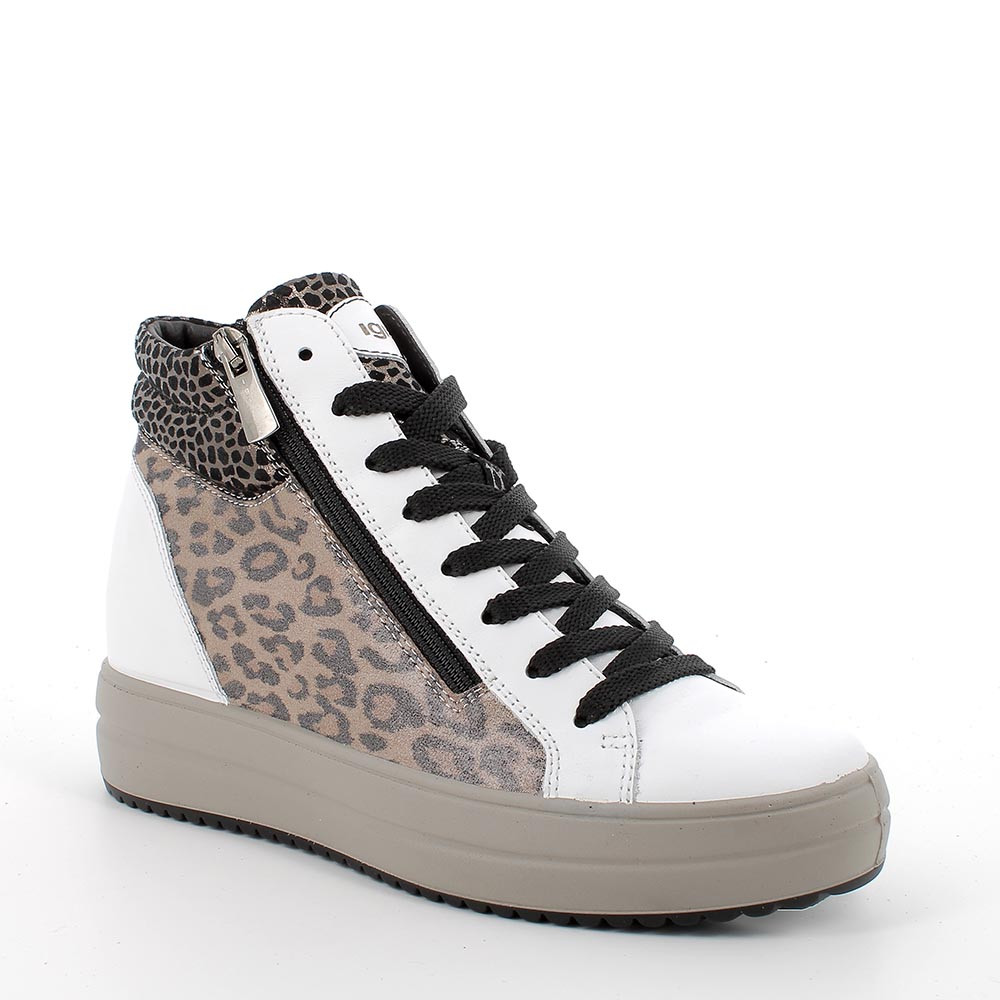 Sneakers alte shop con zeppa interna
