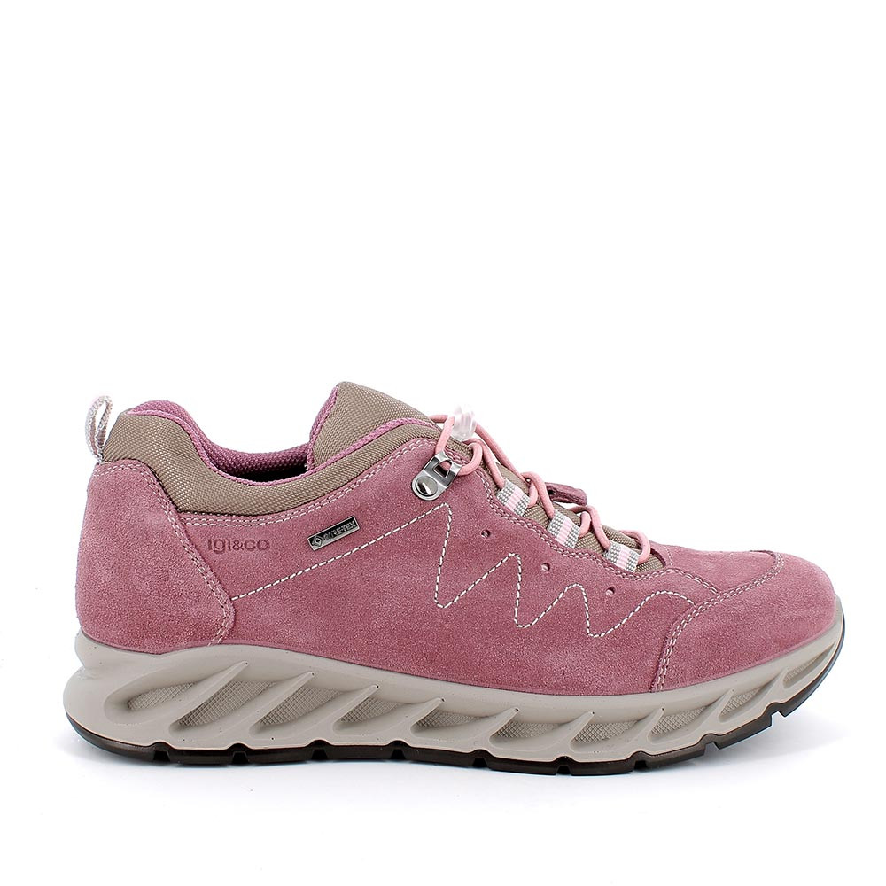 Sneakers mujer gore-tex con cuña vino