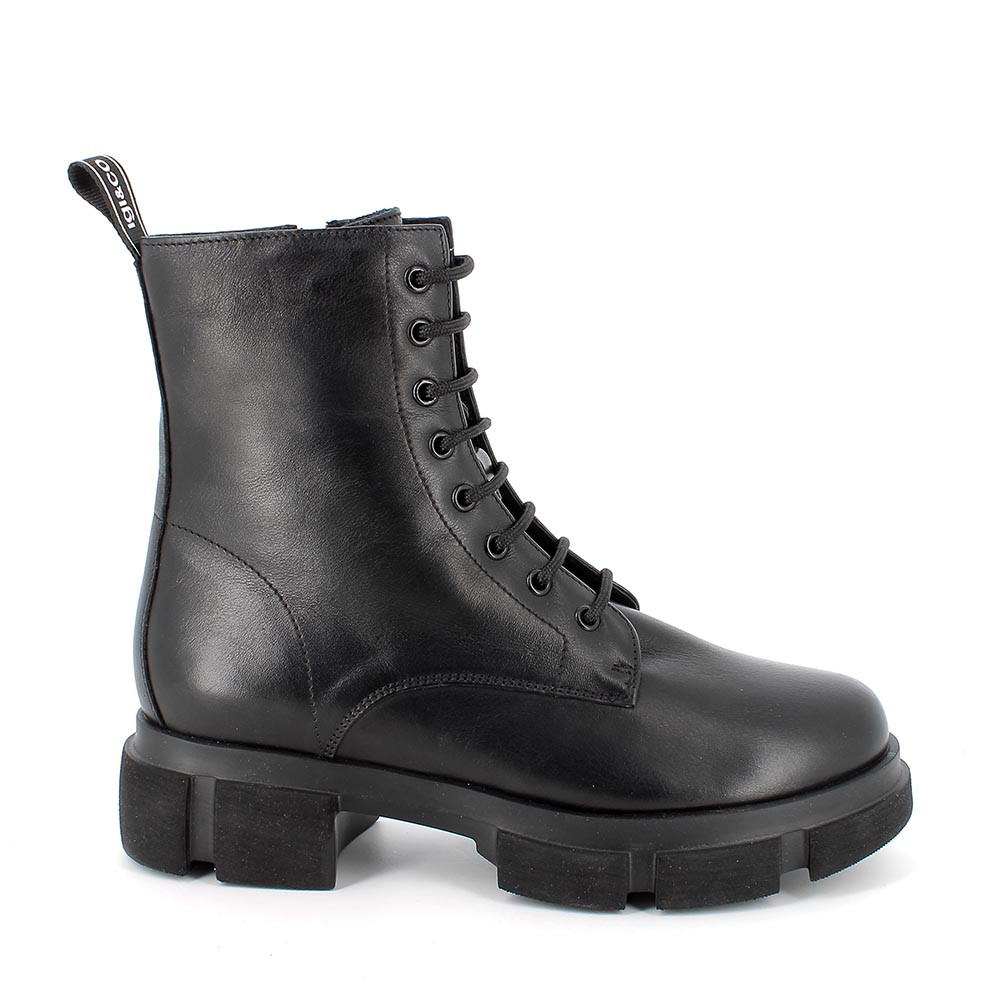 Anfibi in pelle da donna nero