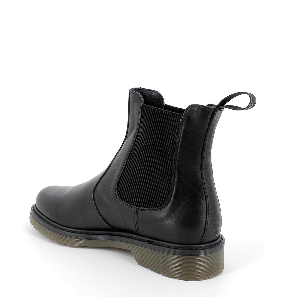 Stivaletti in pelle da donna nero