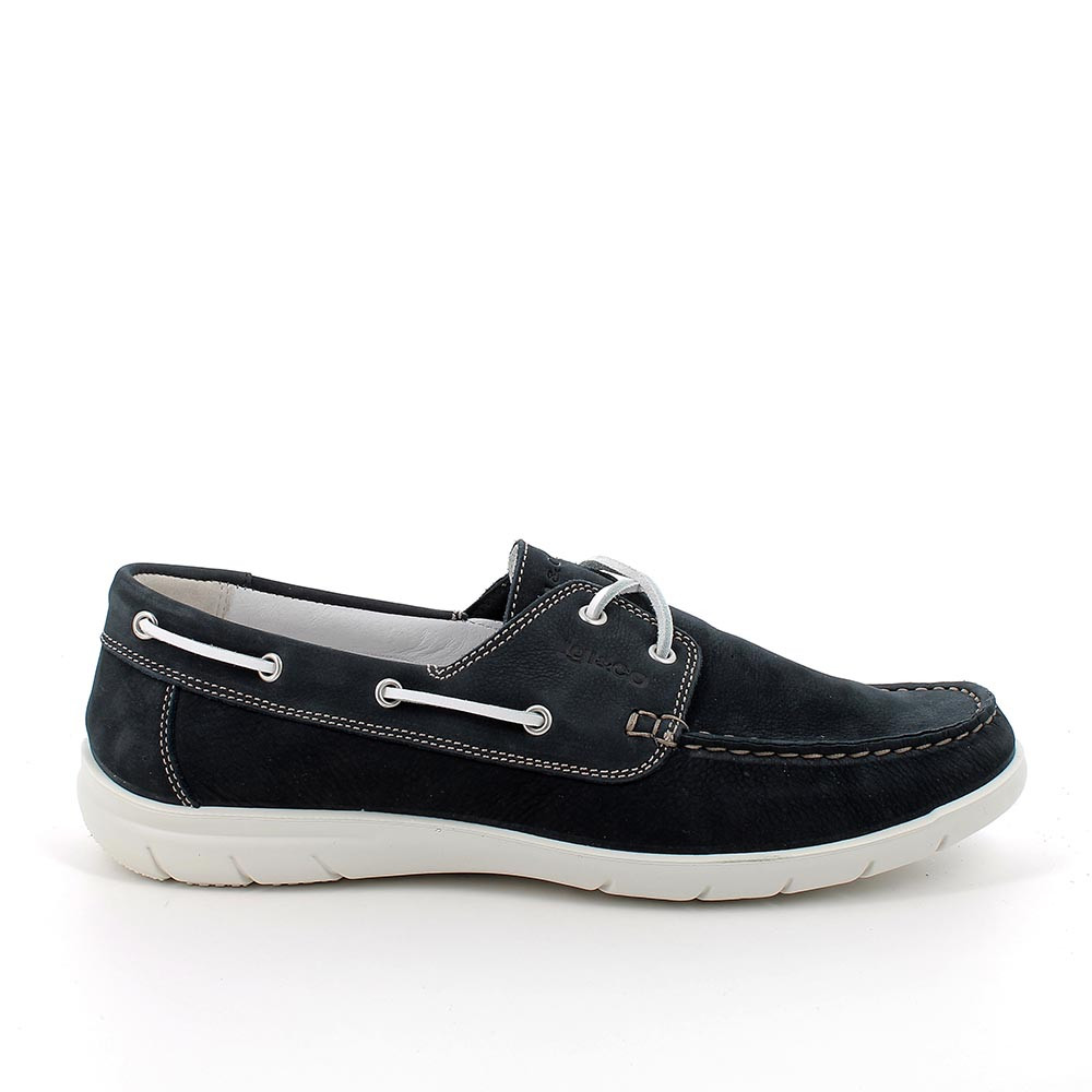 Mocassino in pelle da uomo blu