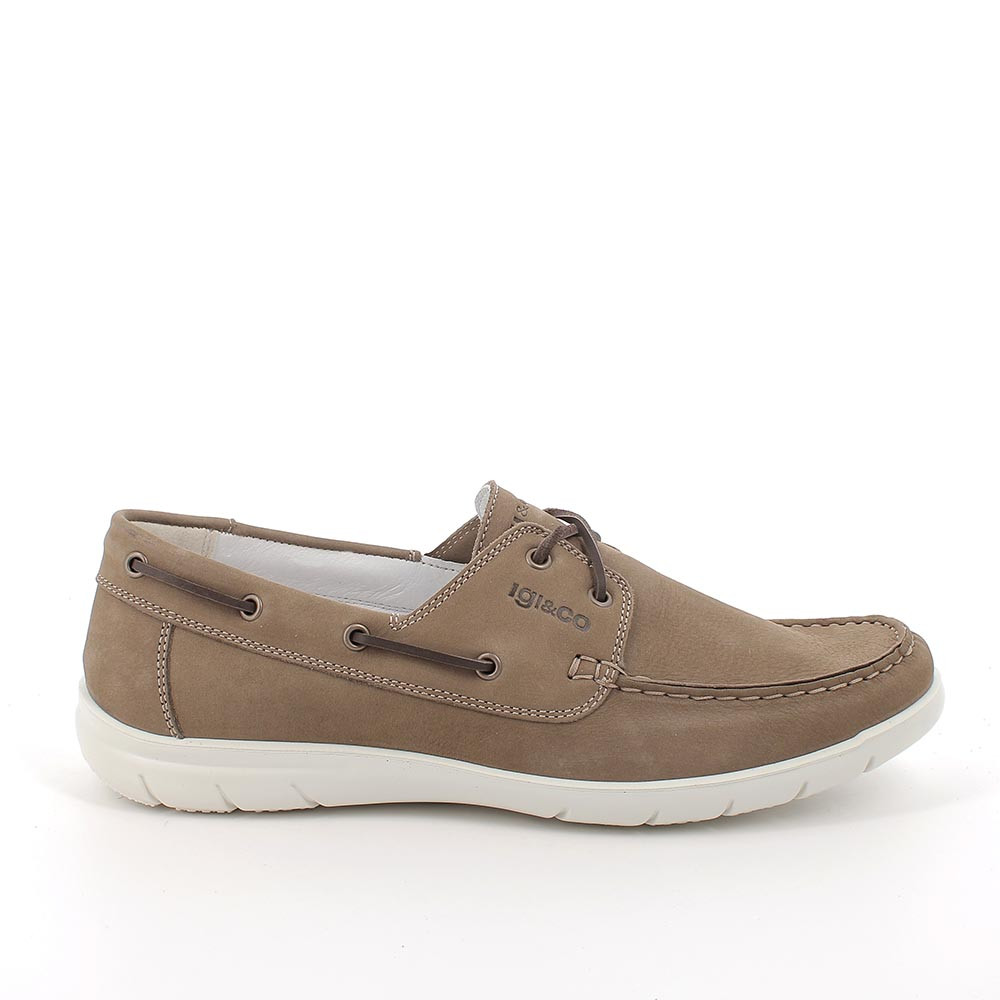 Mocassino in pelle da uomo taupe