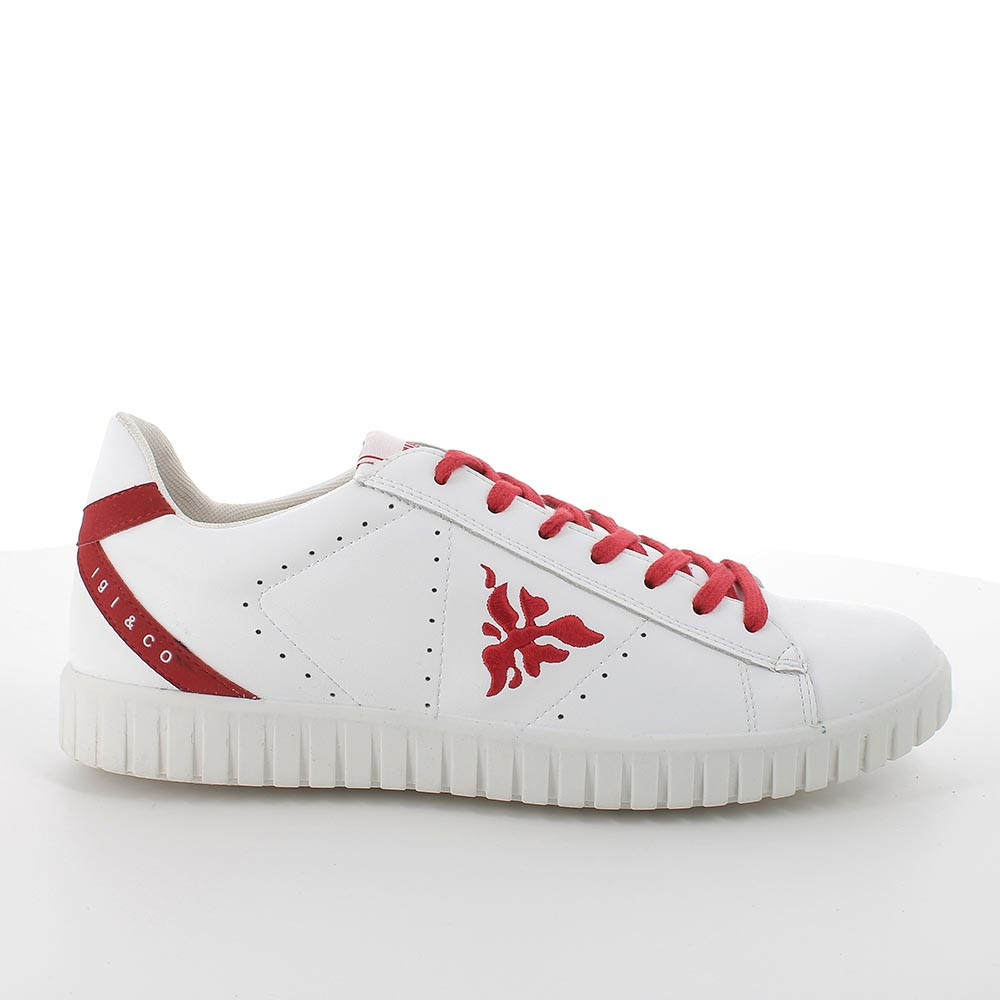 Sneaker da uomo bianco-rosso