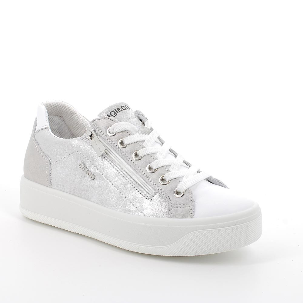 Sneakers bianche e argento cheap
