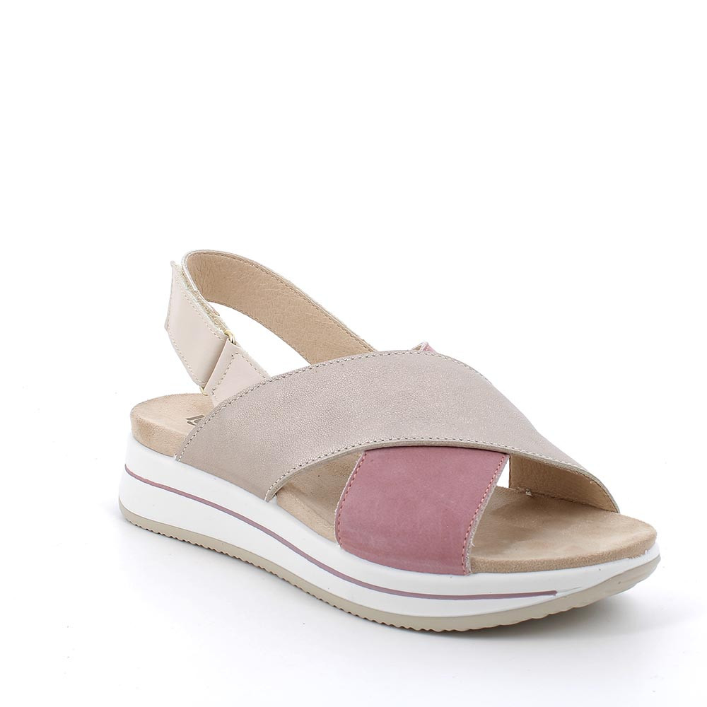 Sandali zeppa rosa antico sale