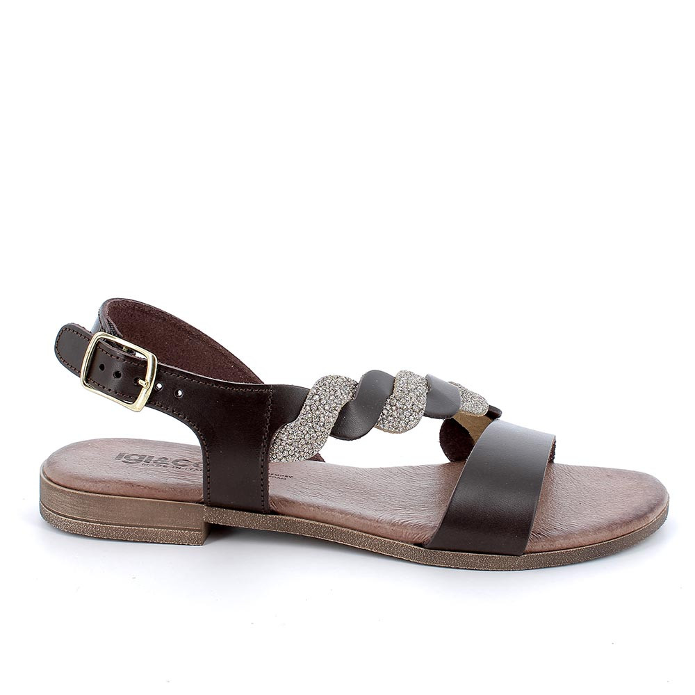 Sandali shop marrone scuro