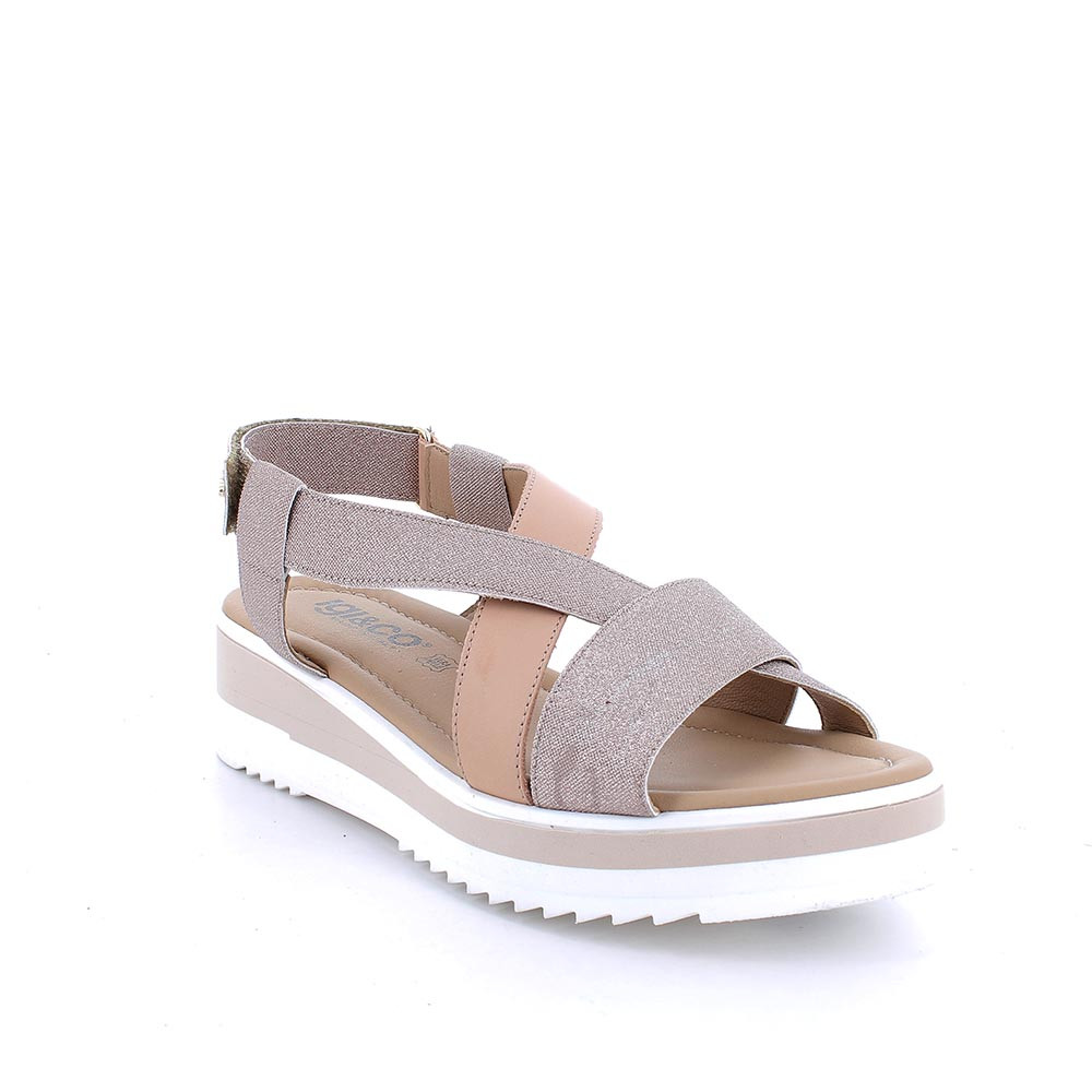 Sandali zeppa rosa best sale antico