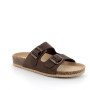Sandale en cuir pour femme   brun fonce' Sandale en cuir pour femme   brun fonce'