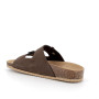 Sandale en cuir pour femme   brun fonce' Sandale en cuir pour femme   brun fonce'