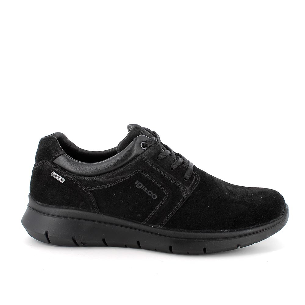 Scarpe gore tex in pelle da uomo nero