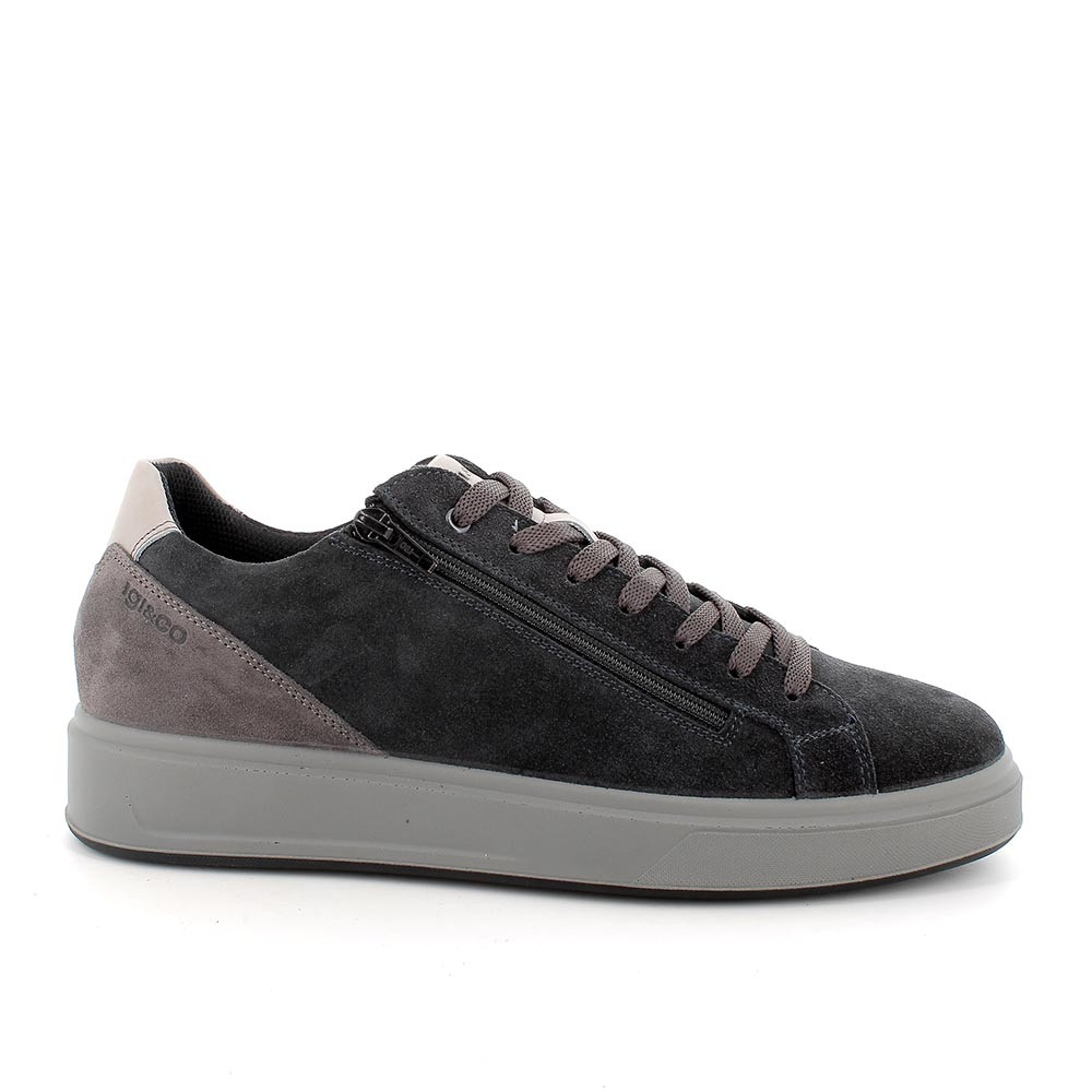 Sneakers pelle blu uomo top