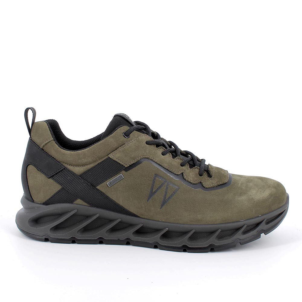 Sneakers gore tex in pelle da uomo bosco