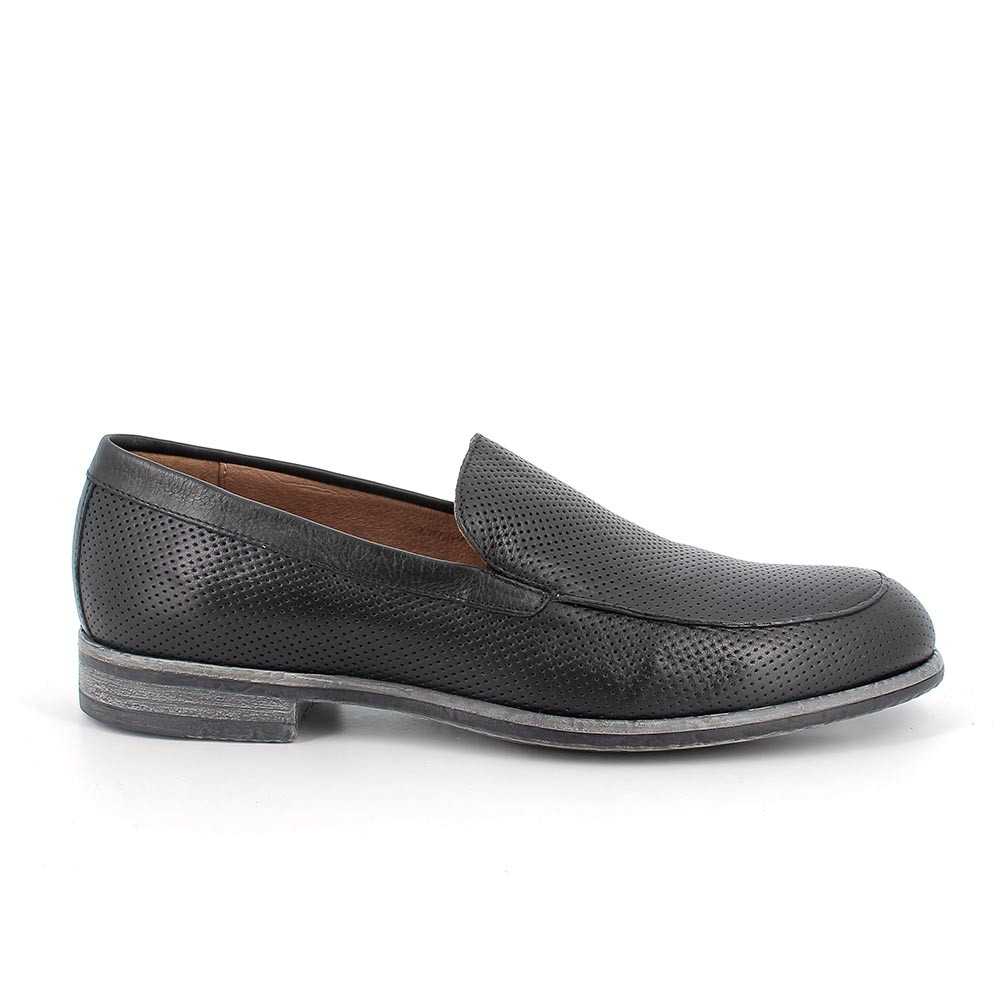 Mocassini in pelle da uomo nero