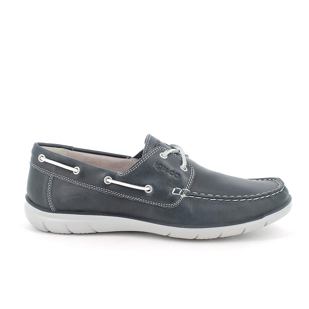 Mocassini in pelle da uomo blu