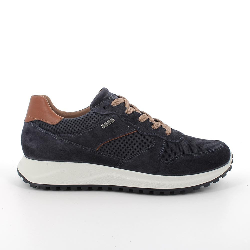 Sneakers gore-tex in pelle da uomo blu
