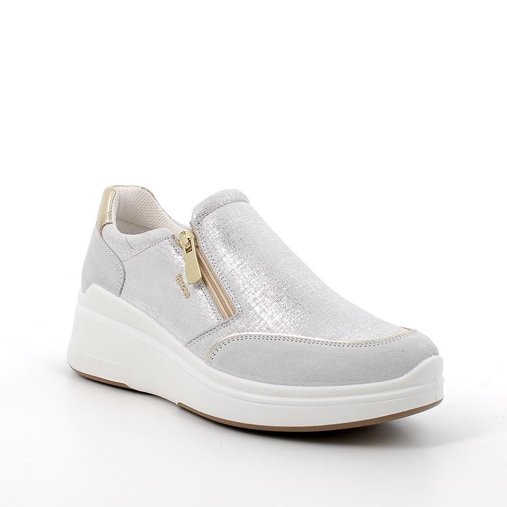 Slip on argenté femme online