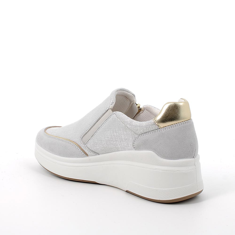 Scarpe argento con zeppa store