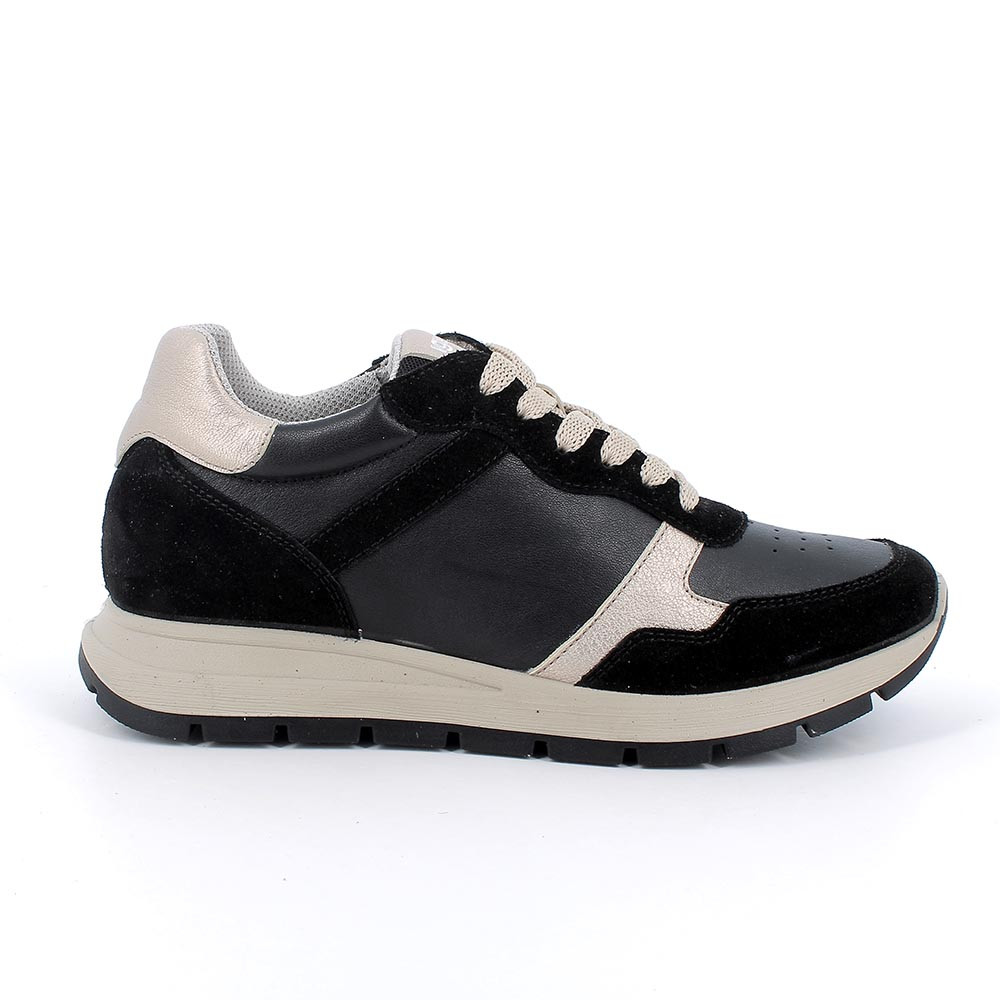 Sneakers in pelle da donna nero