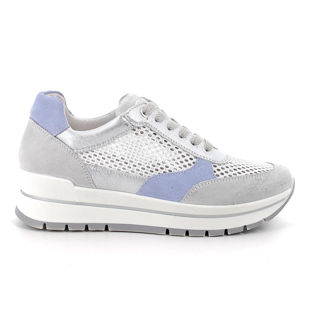 Sneakers femme blanc argent 2025