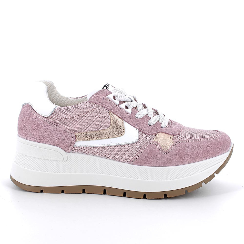 Sneakers rosa con zeppa top