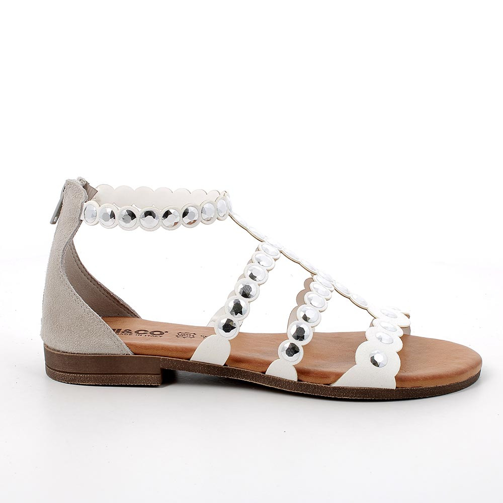 Sandali in pelle da donna perla