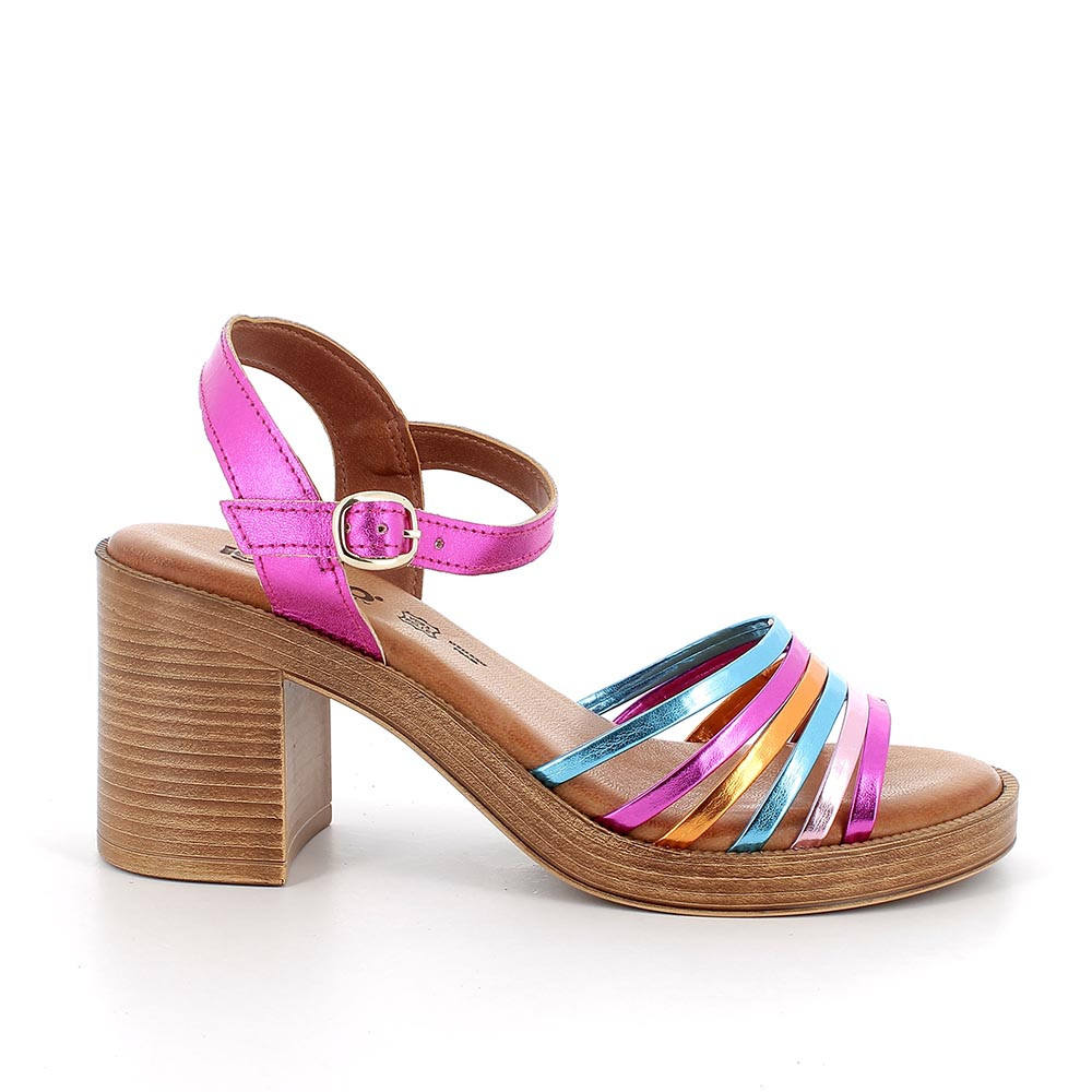 Sandali con tacco fuxia on sale
