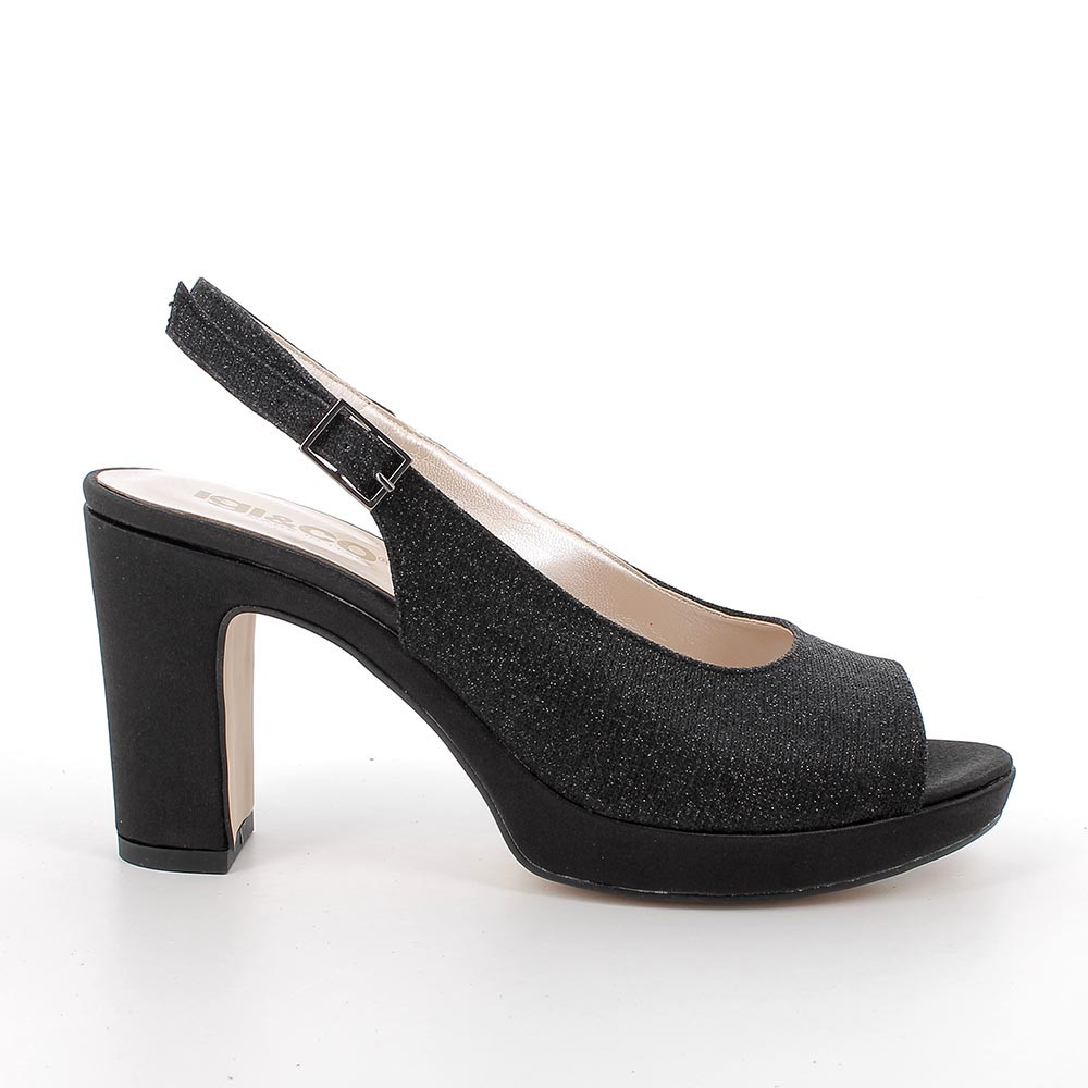 Sandali con tacco glitter online
