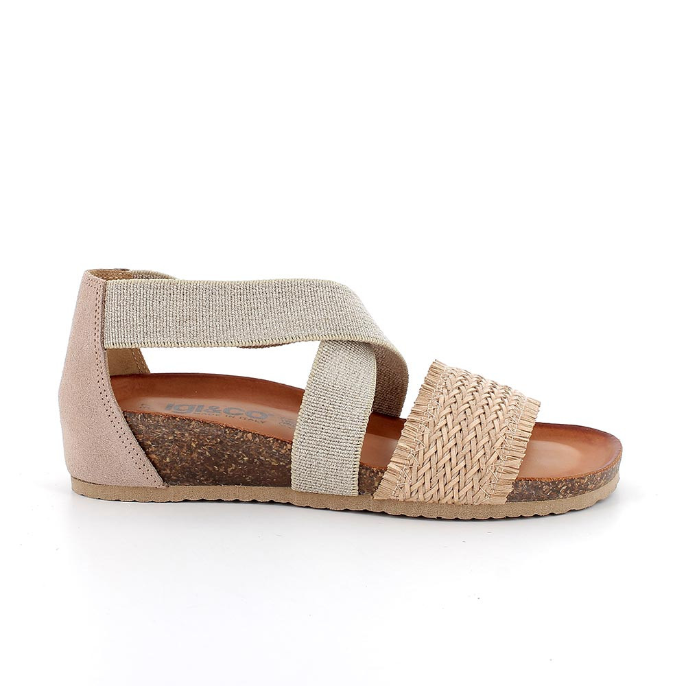 Sandali in pelle da donna taupe