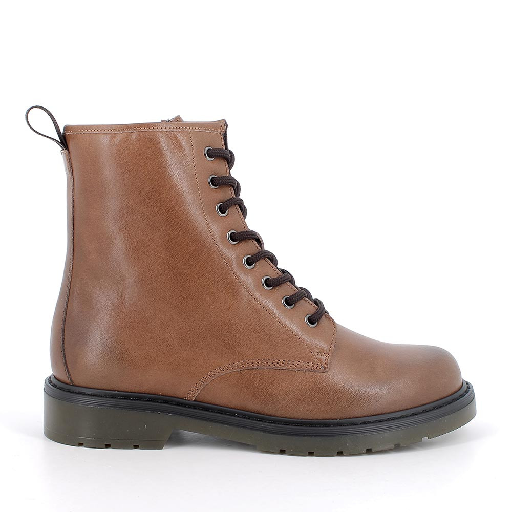 Anfibi in pelle da donna taupe