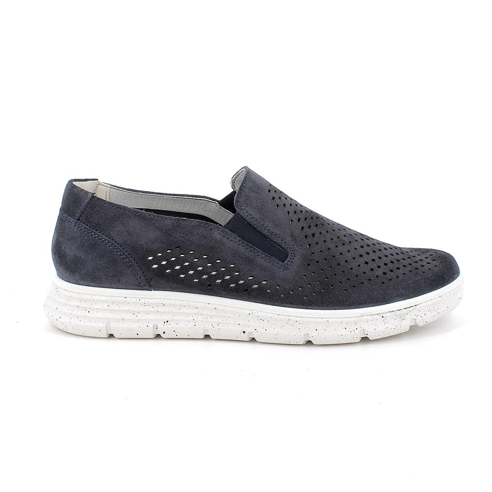 Slip on da uomo blu con elastico, Taglia 46 - IgieCo