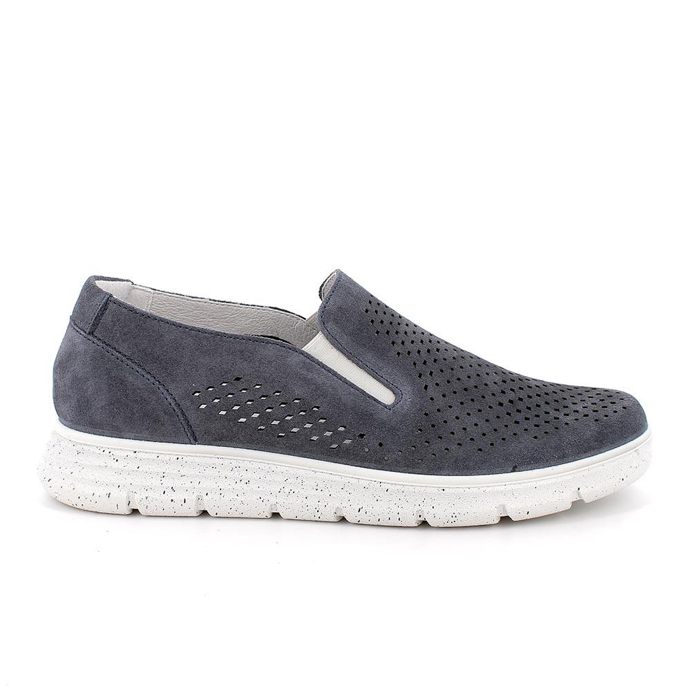 Slip on da uomo blu con elastico, Taglia 39 - IgieCo