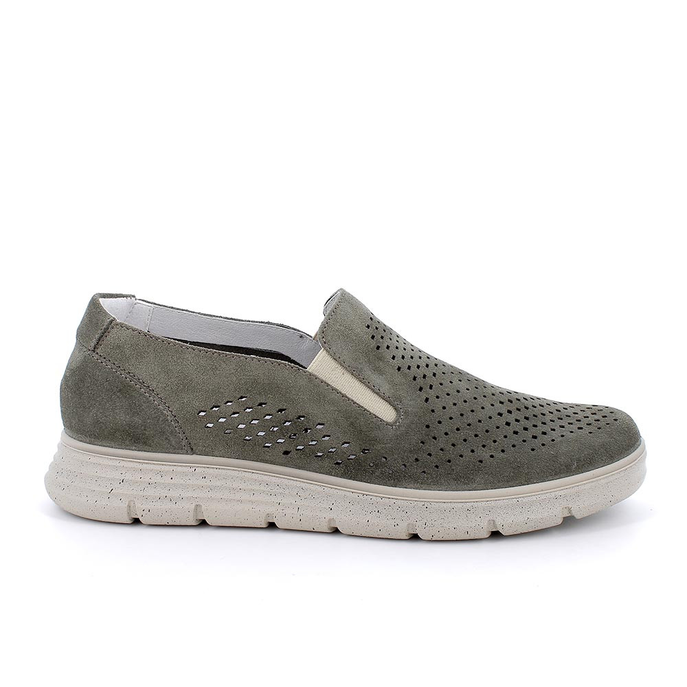 Slip on da uomo verde con elastico, Taglia 46 - IgieCo