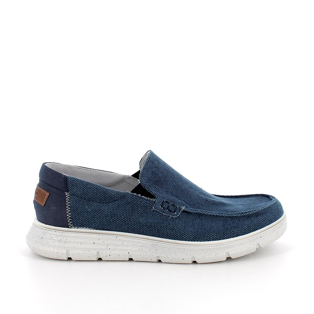 Mocassini da uomo blu con elastico, Taglia 41 - IgieCo