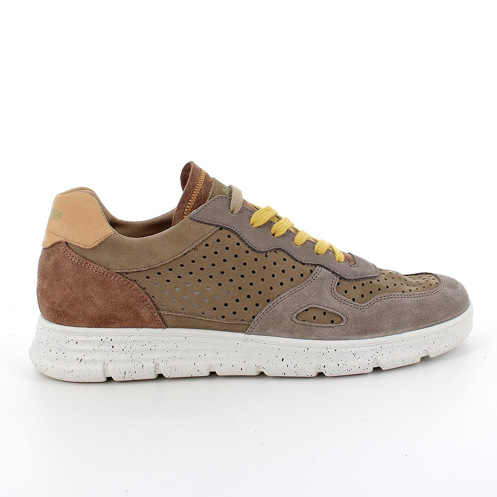 Sneakers da uomo verde e grigio con lacci, Taglia 45 - IgieCo