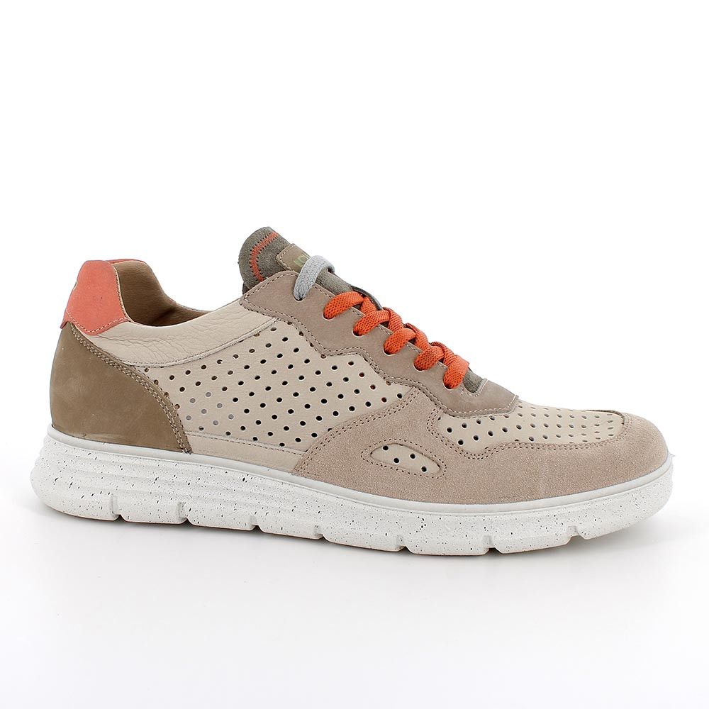 Sneakers da uomo beige con lacci, Taglia 43 - IgieCo