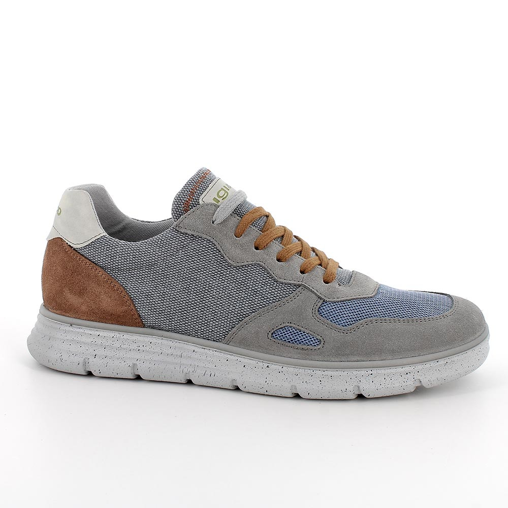Sneakers da uomo grigio con lacci, Taglia 43 - IgieCo
