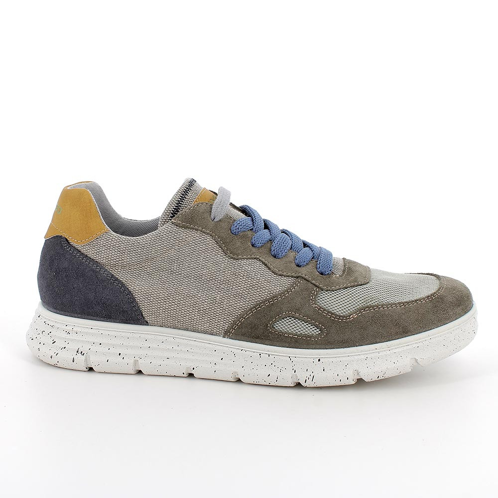 Sneakers da uomo verde e grigio con lacci, Taglia 40 - IgieCo
