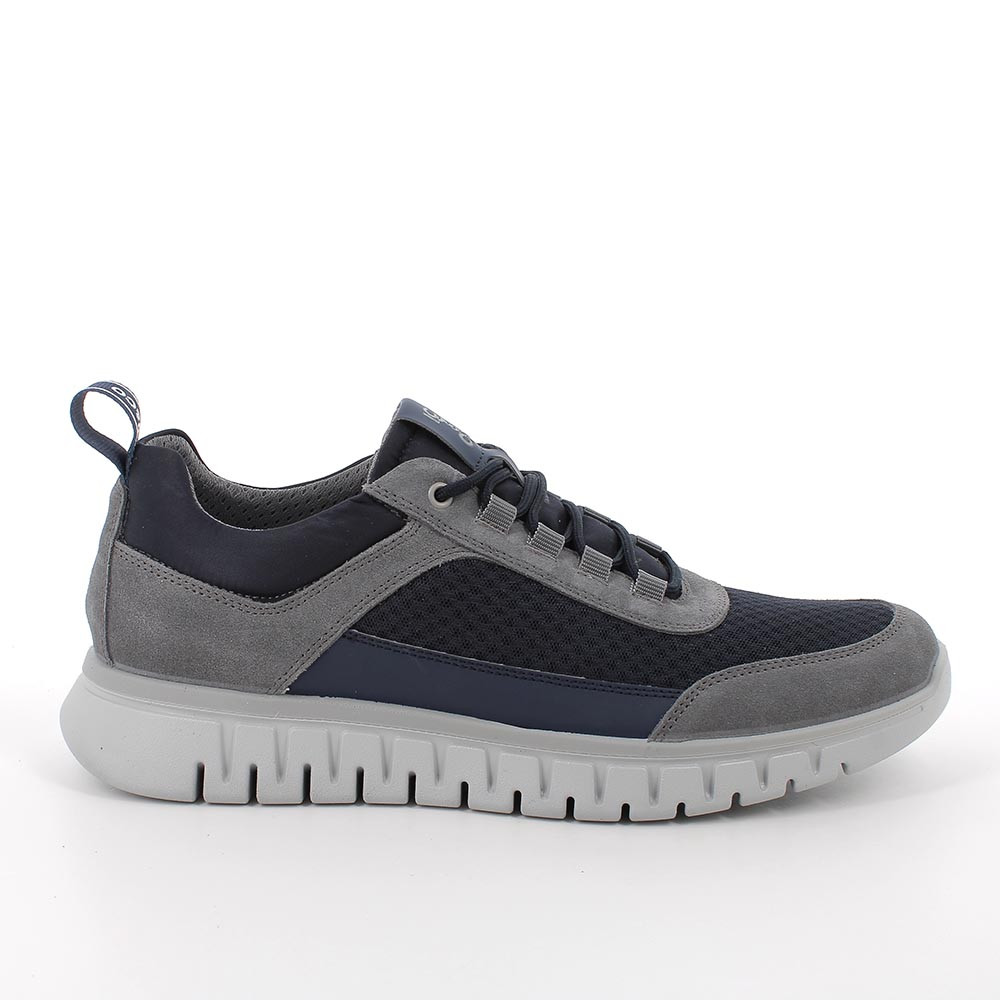 Scarpe da uomo blu e grigio con lacci, Taglia 44 - IgieCo