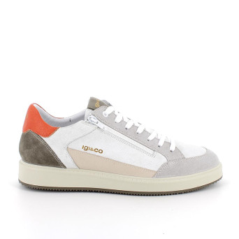 Sneakers for men white and green with zip Sneakers for men white and green with zip