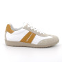 Deportivo para hombre blanco y amarillo con cordones Deportivo para hombre blanco y amarillo con cordones
