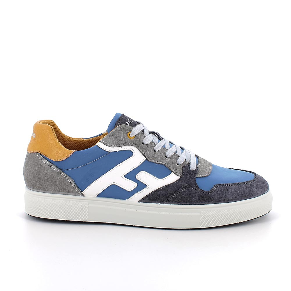 Sneakers da uomo blu e grigio con lacci, Taglia 43 - IgieCo