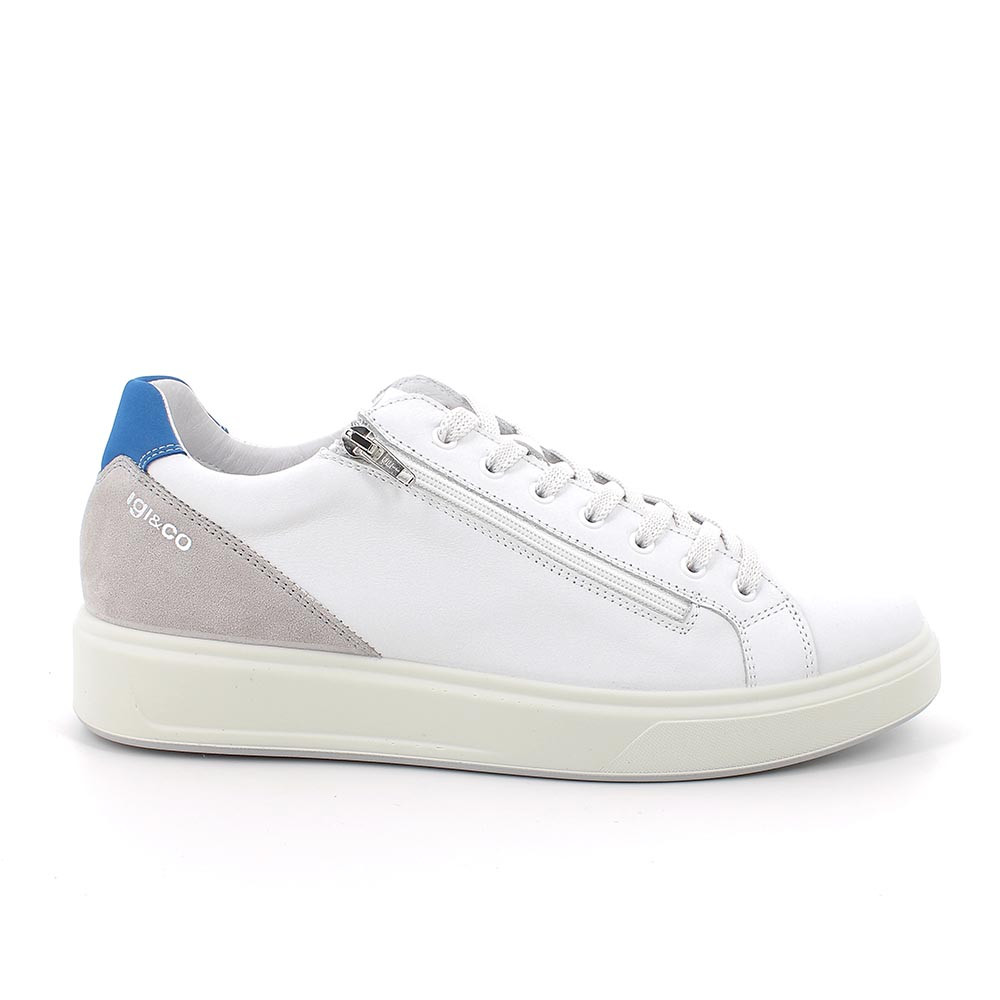 Sneakers in pelle da uomo bianco, Taglia 41 - IgieCo