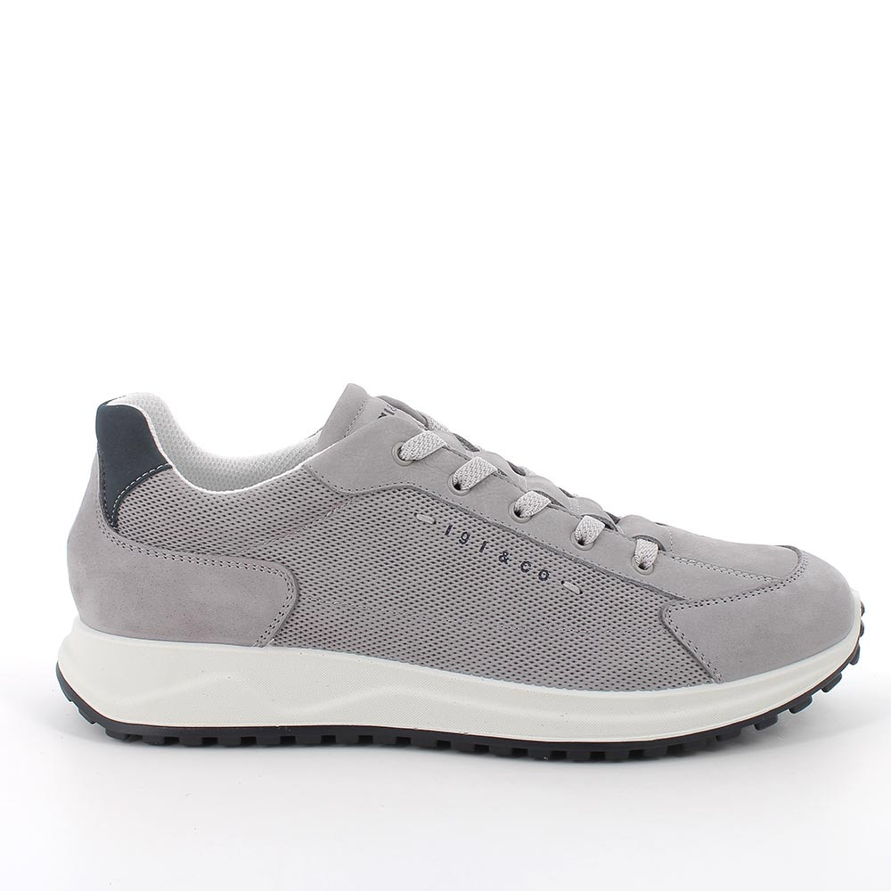 Sneakers in pelle da uomo grafite, Taglia 40 - IgieCo