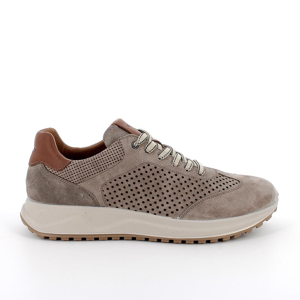 Sneakers in pelle da uomo peltro, Taglia 42 - IgieCo